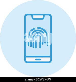 Fingerabdruck-Vektor-Symbol Design-Illustration Stock Vektor