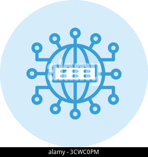 Darstellung Des Symbols Domänen-Vektor-Design Stock Vektor