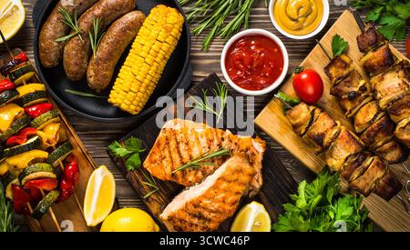 Gegrillte Grillplatte Stockfoto
