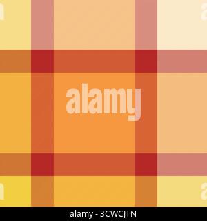 Warmes und einladendes Karomuster in Orange- und Gelbtönen. Perfekt für Hintergründe, Textilien oder für eine gemütliche Note Ihrer Designs. Vielseitig A Stock Vektor