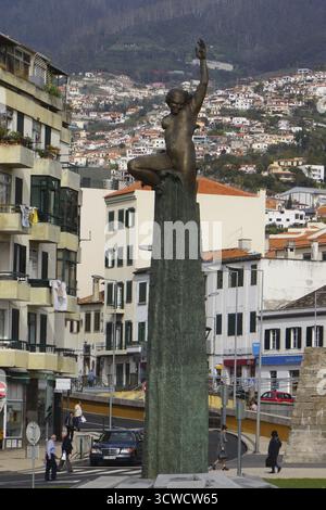 Denkmal der Autonomie in Praca da Autonomia, Funchal, Madeira, Portugal Stockfoto