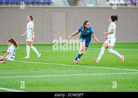 Emma Strom Snerle (Fiorentina femminile) erzielte beim ACF Fiorentina gegen Inter - FC Internazionale, italienisches Fußball Serie A Frauen-Spiel in Bagno a Ripoli (FI), Italien, 11. Oktober 2025 ein Tor Stockfoto