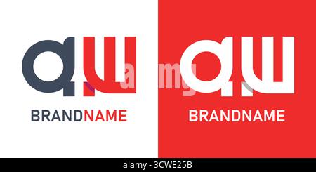 Letter aw-Logo-Designvorlage Stock Vektor