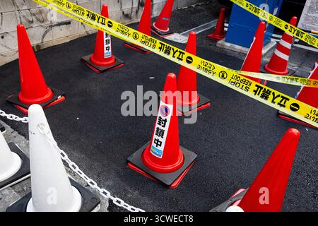 Osaka, Japan - 21. Juli 2025 : Signalkegel Stockfoto