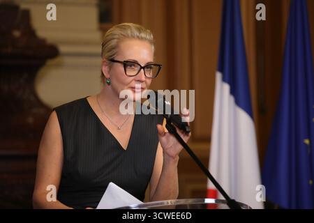 Paris, Frankreich, am 11. oktober 2025, Julia Nabalnaya, Alexej Nawalnys Witwe, im Forum Russie-Libertés. Credit Francois Loock/Alamy Live News Stockfoto