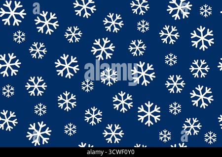 Blauer weihnachten nahtlose Schneeflocke Hintergrund Stock Vektor
