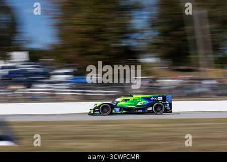 18 JARVIS Oliver (gbr), HEINEMEIER HANSSON David (dnk), LUTKE Tobi (CAN), ERA Motorsport, ORECA LMP2 07, #18, Action während der Motul Petit Le Mans 2025, 11. Runde der IMSA WeatherTech Sportscar Championship 2025, vom 9. bis 11. Oktober 2025 auf der Michelin Raceway Road Atlanta in Braselton, Georgia, USA - Foto Joao Filipe/DPPI Credit: DPPI Media/Alamy Live News Stockfoto