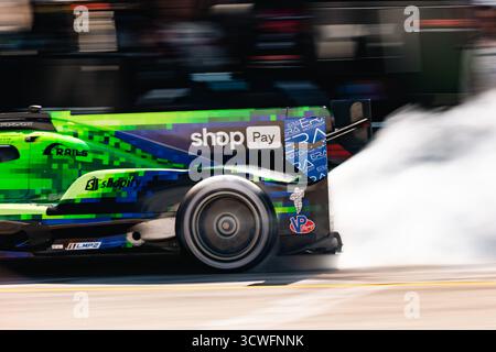 18 JARVIS Oliver (gbr), HEINEMEIER HANSSON David (dnk), LUTKE Tobi (CAN), ERA Motorsport, ORECA LMP2 07, #18, Aktion während der Motul Petit Le Mans 2025, 11. Runde der IMSA WeatherTech Sportscar Championship 2025, vom 9. bis 11. Oktober 2025 auf der Michelin Raceway Road Atlanta in Braselton, Georgia, USA - Foto Joao Filipe/DPPI Credit: DPPI Media/Alamy Live News Stockfoto