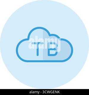 TB Cloud Vector Symbol Design Illustration Stock Vektor