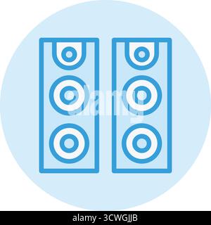 Design-Illustration Des Vektorsymbols Für Lautsprecher Stock Vektor