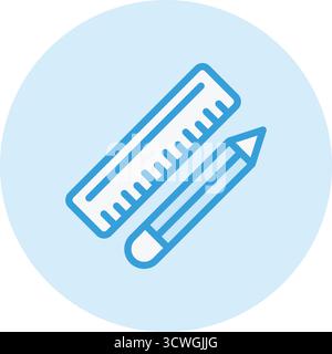 Linealvektor-Symbol Konstruktionsillustration Stock Vektor