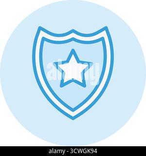Polizeiabzeichen Vektor-Symbol-Design-Illustration Stock Vektor