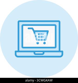 Online-Shopping Vektor-Symbol Design Illustration Stock Vektor