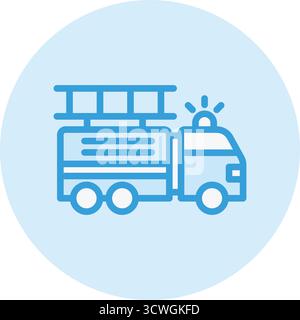 Feuerwehrauto Vektor-Symbol Design-Illustration Stock Vektor