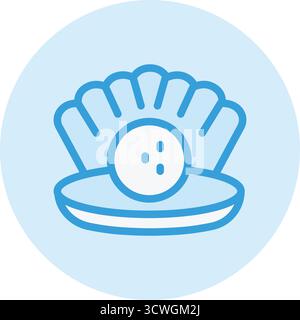 Perlenvektor-Symbol Design-Illustration Stock Vektor