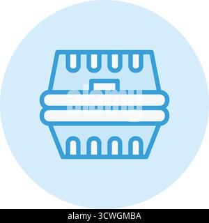 Take-away-Box Vektor-Symbol Design-Illustration Stock Vektor