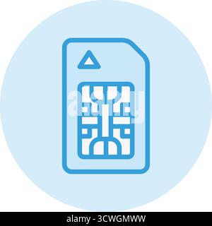 Design-Illustration des Vektorsymbols der SIM-Karte Stock Vektor