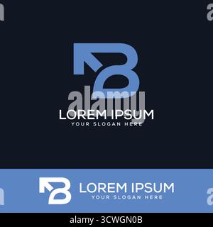 Modernes Logo mit Buchstabe B Arrow. Abstrakte B Pfeil Logo Vektor-Designvorlage. Stock Vektor