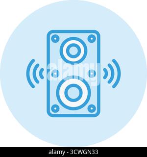 Design-Illustration Des Vektorsymbols Für Lautsprecher Stock Vektor