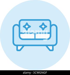 Sofa Vektor Symbol Design Illustration Stock Vektor