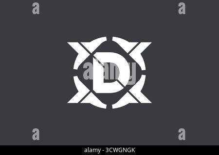 Abstraktes modernes Logo-Template-Vektor-Design mit Buchstabe d Stock Vektor