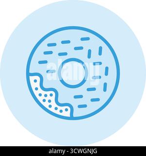 Donut-Vektor-Symbol-Design-Illustration Stock Vektor