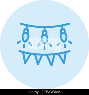 Girland Vector Icon Design Illustration Stock Vektor