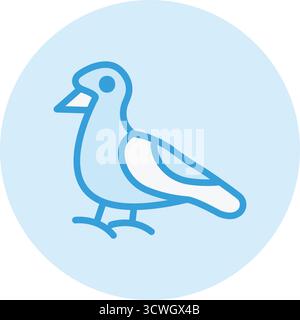 Seagull Vektor Symbol Design Illustration Stock Vektor