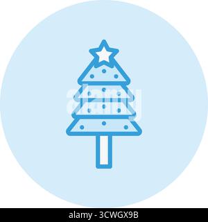 Weihnachtsbaum Vektor-Symbol Design Illustration Stock Vektor