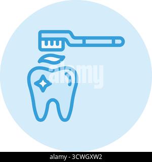 Design-Illustration Des Vektors Für Die Zahnreinigung Stock Vektor