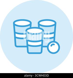 Bier Pong Vektor Symbol Design Illustration Stock Vektor