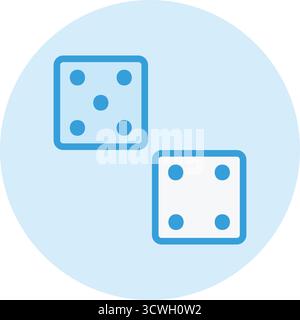 Dices Vector Icon Design Illustration Stock Vektor