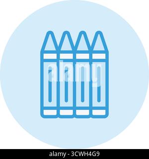 Buntstifte Vektor-Symbol Design Illustration Stock Vektor
