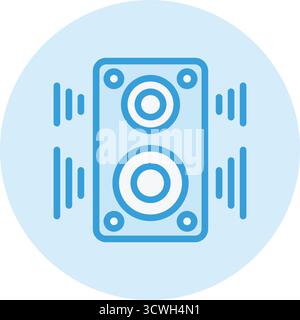 Design-Illustration Des Vektorsymbols Für Lautsprecher Stock Vektor