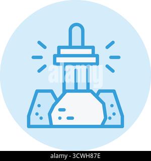 Excalibur Vektor-Symbol-Design-Illustration Stock Vektor