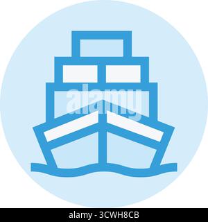 Konstruktionsabbildung Des Vektorsymbols „Loading Boat Vector“ Stock Vektor