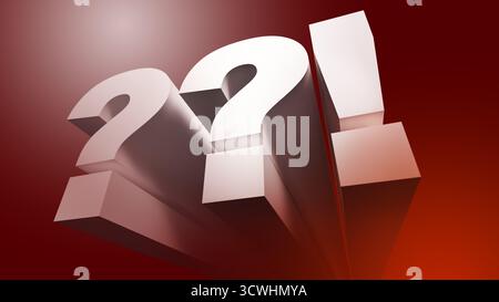 3D-Illustration für Ausrufezeichen der Frage. Konzeptbild mit großen dreidimensionalen Fragezeichen und Ausrufezeichen, die Verwirrung symbolisieren Stockfoto
