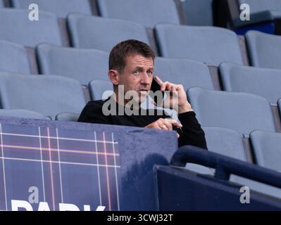 Glasgow, Großbritannien. Oktober 2025. GLASGOW, SCHOTTLAND - 12. OKTOBER: Ehemaliger schottischer Spieler Neil McCann vor einem Qualifikationsspiel zur FIFA-Weltmeisterschaft 2026 zwischen Schottland und Weißrussland im Hampden Park am 12. Oktober 2025 in Glasgow, Schottland. (Quelle: Paul Byars/Alamy Live News Stockfoto