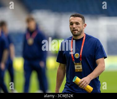 Hampden Park, Glasgow, Großbritannien. Oktober 2025. WM-Qualifikation internationaler Fußball, Schottland gegen Weißrussland; John McGinn aus Schottland Credit: Action Plus Sports/Alamy Live News Stockfoto