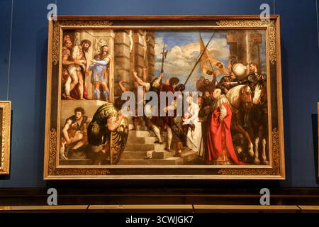Die Anbetung der Könige (1573) von Paolo Veronese im Kunsthistorischen Museum. Stockfoto