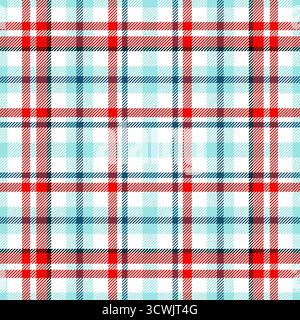 Nahtloses Karomuster. Das sich wiederholende Karomuster-Material sorgt für Designdrucke im Karomuster. Wiederholte Prüfung. Prüft die quadratische Linie. Vichi-Tuch. Tartan wiederholen Stock Vektor