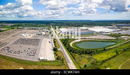 Flat Rock, Michigan, USA – 24. August 2025: Luftaufnahme des Ford Flat Rock Automobilmontagewerks in Flat Rock, Michigan Stockfoto