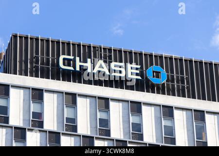 JPMorgan Chase and Co. Ist ein US-amerikanisches multinationales Finanzunternehmen mit Hauptsitz in New York City, einer regionalen Hauptniederlassung in Detroit, Michigan Stockfoto