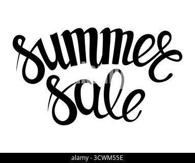 Sommerverkauf Vektor Handbeschriftung Stock Vektor