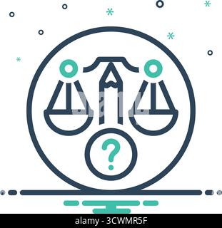 Symbol für ethisches Dilemma, ethisches Dilemma Stock Vektor
