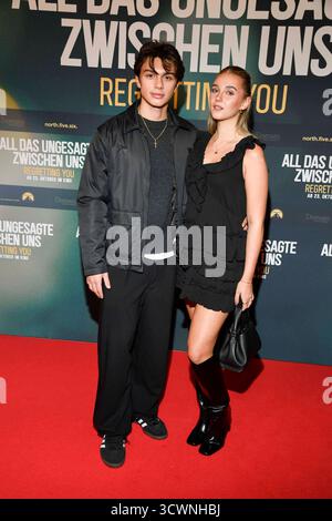 abb Noah Miguel Oechsle Rodriguez und Lara Sprengler zu Gast auf dem roten Teppich beim Fan-Event des Kino Films ALLE das UNGESAGTE ZWISCHEN uns BEDAUERN SIE im Zoopalast am 12.10.2025 in Berlin Deutschland *** abb Noah Miguel Oechsle Rodriguez und Lara Sprengler als Gäste auf dem roten Teppich beim Fan-Event des Films ALL das UNGESAGTE ZWISCHEN uns BEDAUERN SIE im Zoopalast am 12 in Berlin 2025 in Berlin Berlin Stockfoto