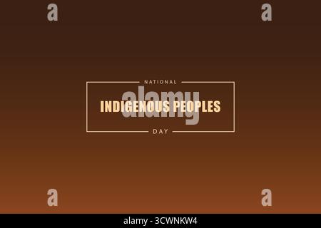 Die Bedeutung des Nationaltages der indigenen Völker wird gewürdigt Stock Vektor