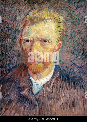 Vincent van Gogh, Selbstporträt, Ölgemälde auf Leinwand, Privatsammlung 1887-1888 Stockfoto