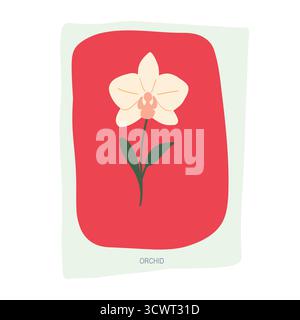 Handgezeichnete Orchidee-Illustration Stock Vektor