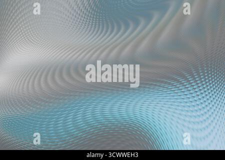 Abstrakter Hintergrund mit blauen Wellen und technologischer geometrischer Wirkung Stockfoto